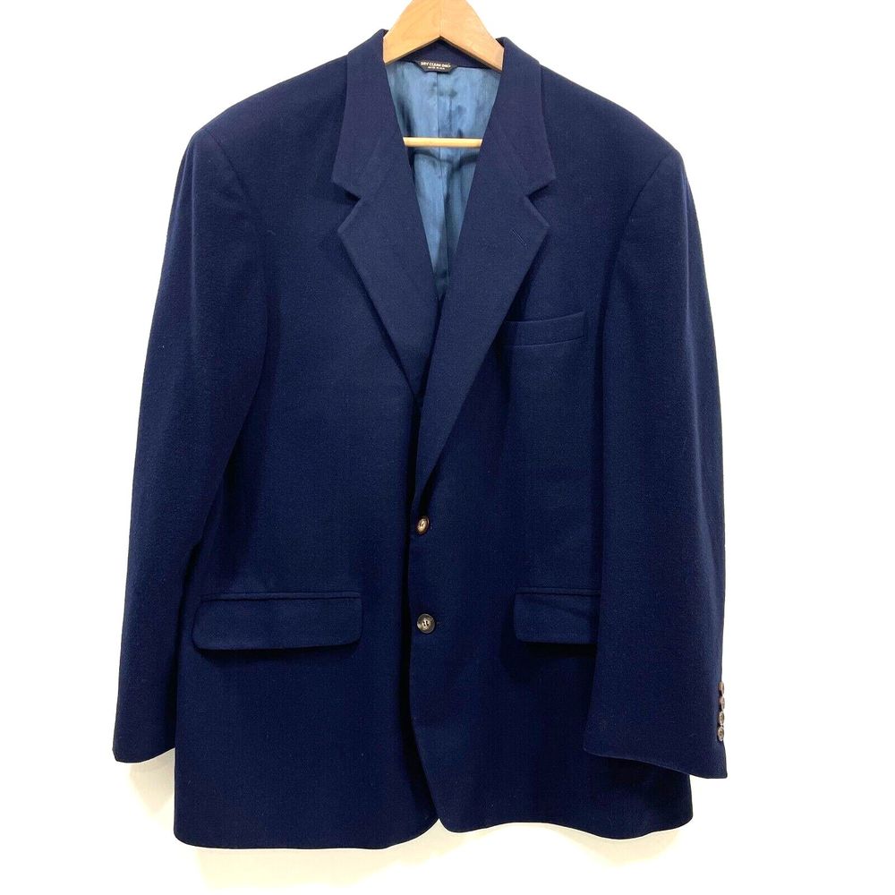 Joseph Lyman Bloomingdales Men's 100%Cashmere Sport Coat Blazer Jacket Blue*Read